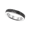 ISABEL GUARCH COLORS WHITE GOLD AND BLACK DIAMONDS RING