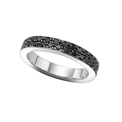 ISABEL GUARCH COLORS WHITE GOLD AND BLACK DIAMONDS RING