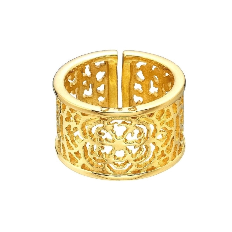 Gold and sterling silver ring