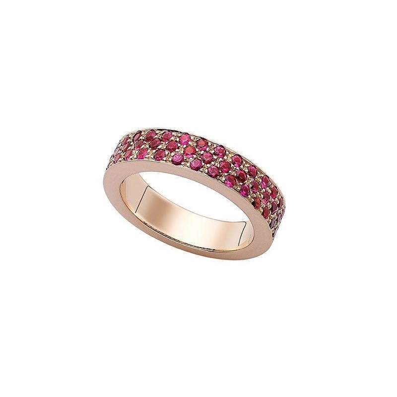 COLORS ROSE GOLD AND PINK SAPPHIRES RING