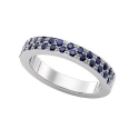 ISABEL GUARCH COLORS WHITE GOLD AND BLUE SAPPHIRES RING