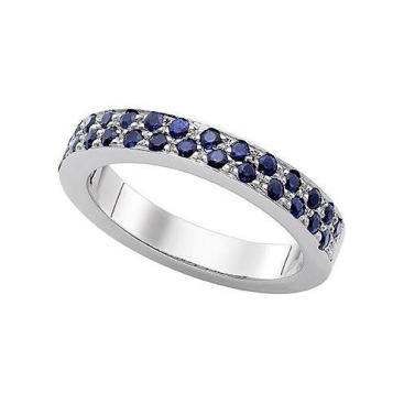 ISABEL GUARCH COLORS WHITE GOLD AND BLUE SAPPHIRES RING
