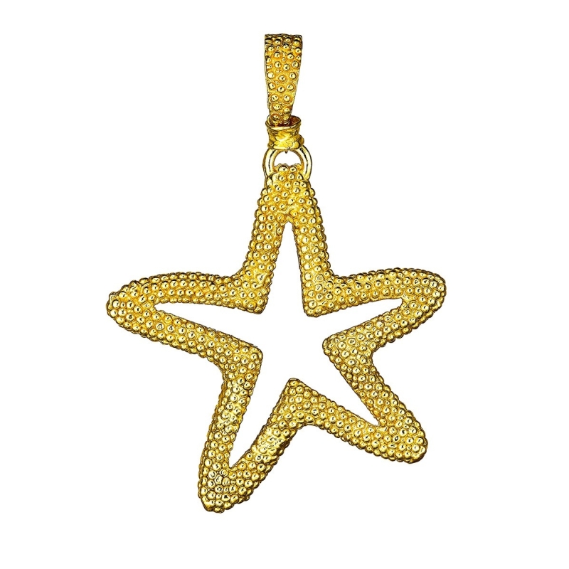 Gold starfish pendant