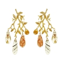 Gold Formentor earrings with quartz