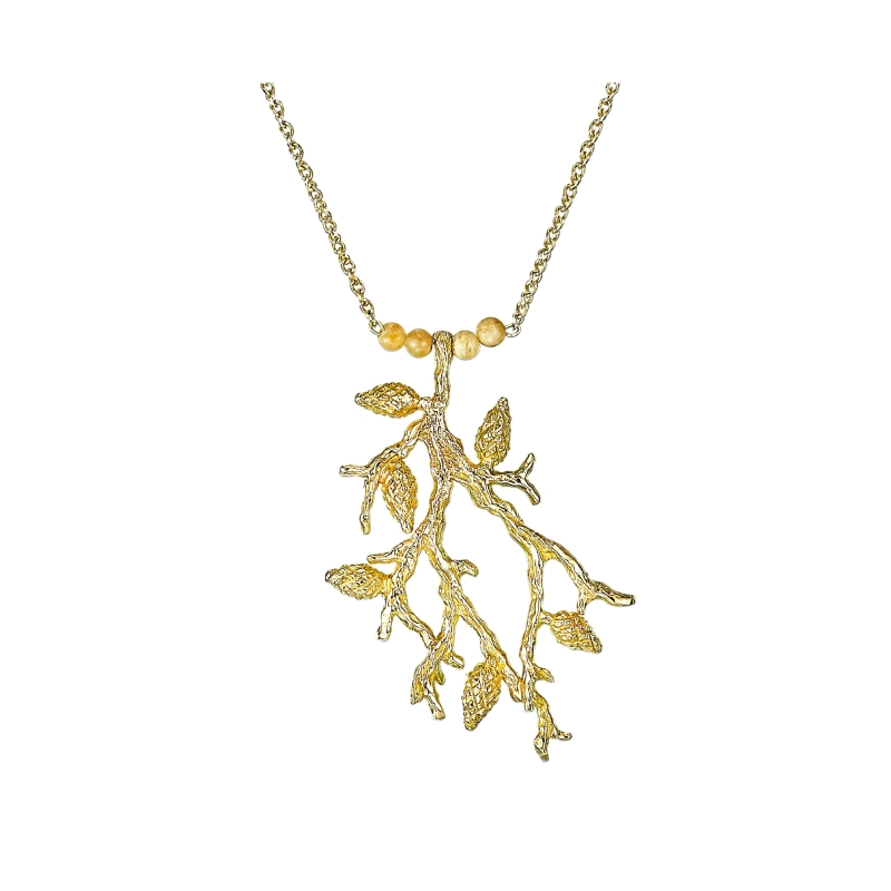ISABEL GUARCH FORMENTOR GOLD AND QUARTZ NECKLACE