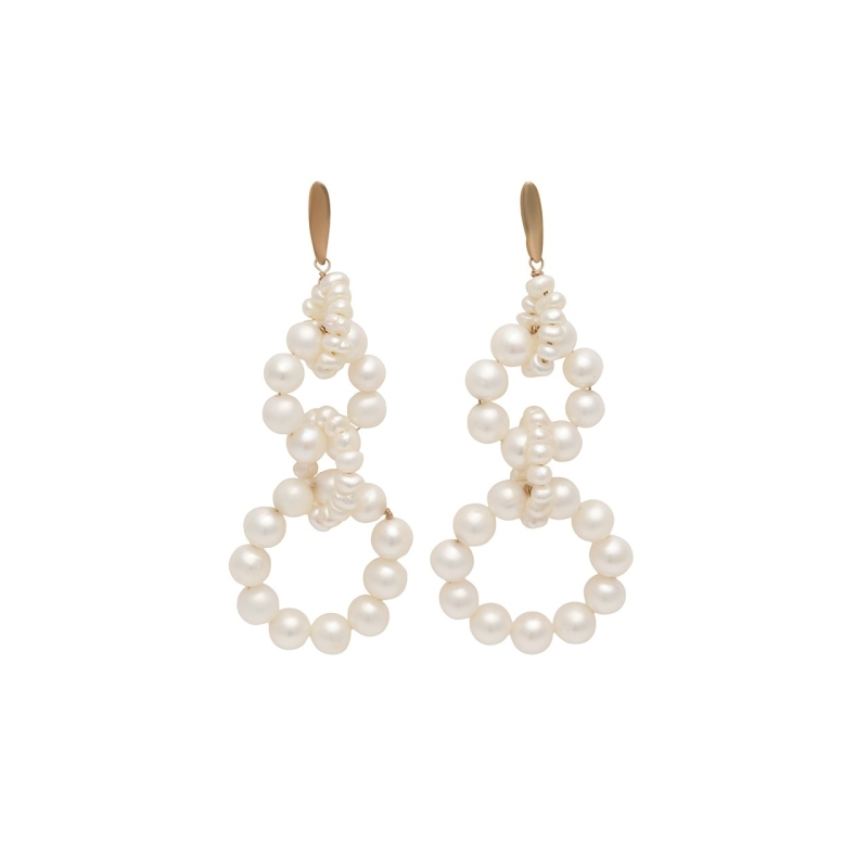 GOLD AND CULTIVATED PEARL EARRINGS