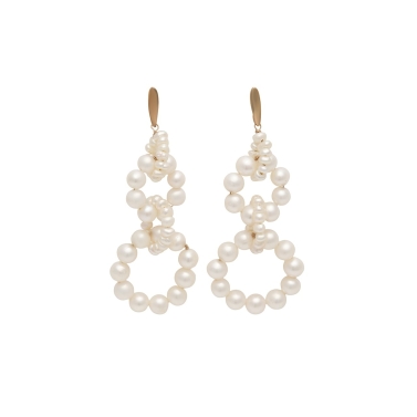 ISABEL GUARCH GOLD AND PEARLS EARRINGS