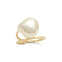 BAROQUE GOLD AND PEARL RING