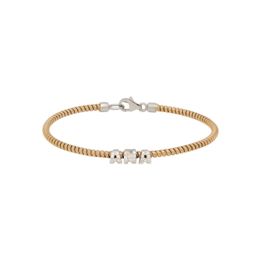 Yellow gold bracelet and brilliants