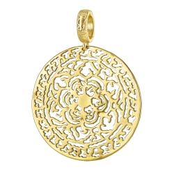 Sterling silver and gold pendant