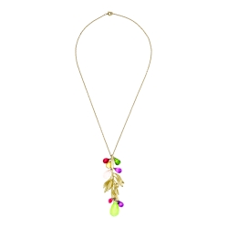 ISABEL GUARCH OLIVO GOLD AND NATURAL GEMSTONES NECKLACE