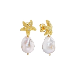 ISABEL GUARCH GOLD, DIAMONDS AND PEARLS EARRINGS