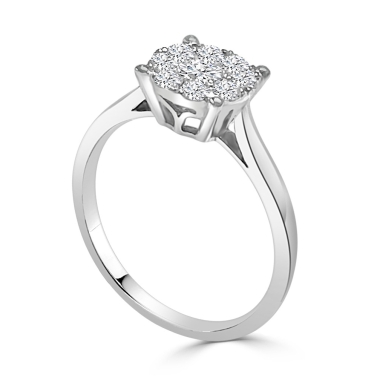 ISABEL GUARCH GOLD AND DIAMONDS SOLITAIRE RING