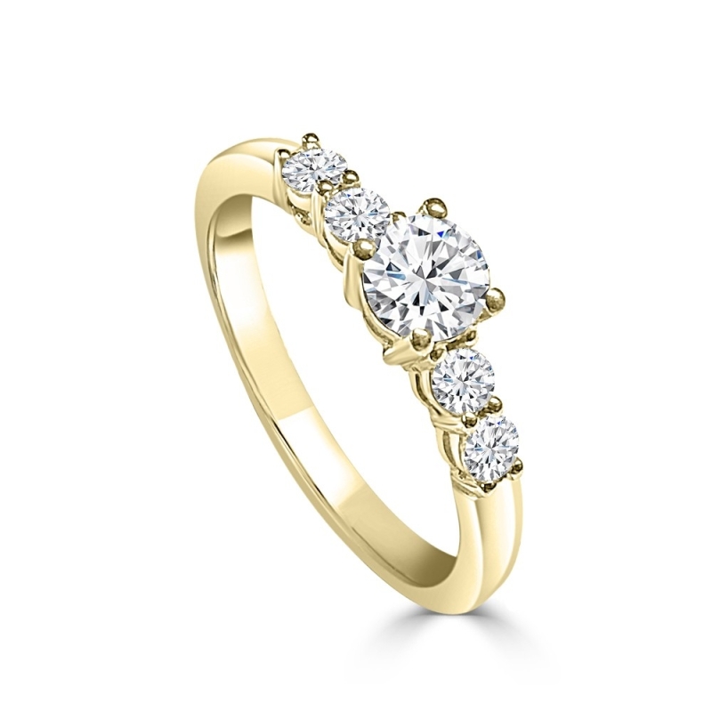 ISABEL GUARCH GOLD AND DIAMONDS WEDDING RING
