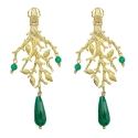 FORMENTOR STERLING SILVER AND JADE EARRINGS