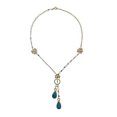ISABEL GUARCH MODERNISMO 1903 GOLD AND AQUAMARINE NECKLACE
