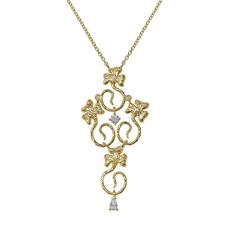 ISABEL GUARCH MODERNISMO 1903 GOLD AND DIAMOND NECKLACE