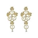ISABEL GUARCH MODERNISMO 1903 GOLD AND DIAMOND EARRINGS
