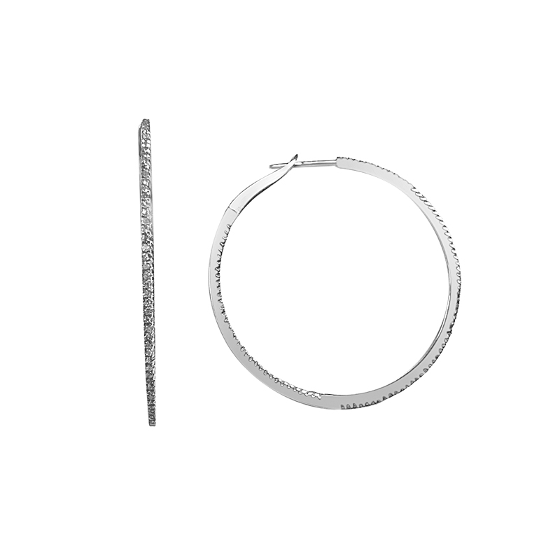 BE GOLD WHITE GOLD AND DIAMONDS HOOPS No.2