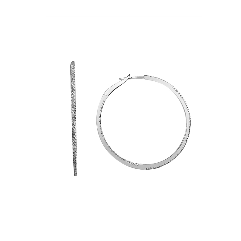 BE GOLD WHITE GOLD AND DIAMONDS HOOPS No.1