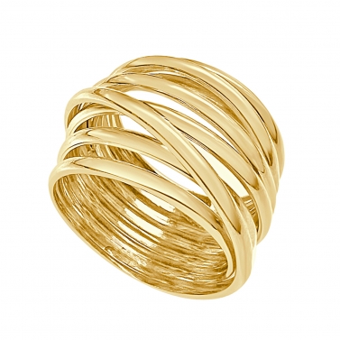 ISABEL GUARCH JEWELS GOLD MULTISTRIPS RING