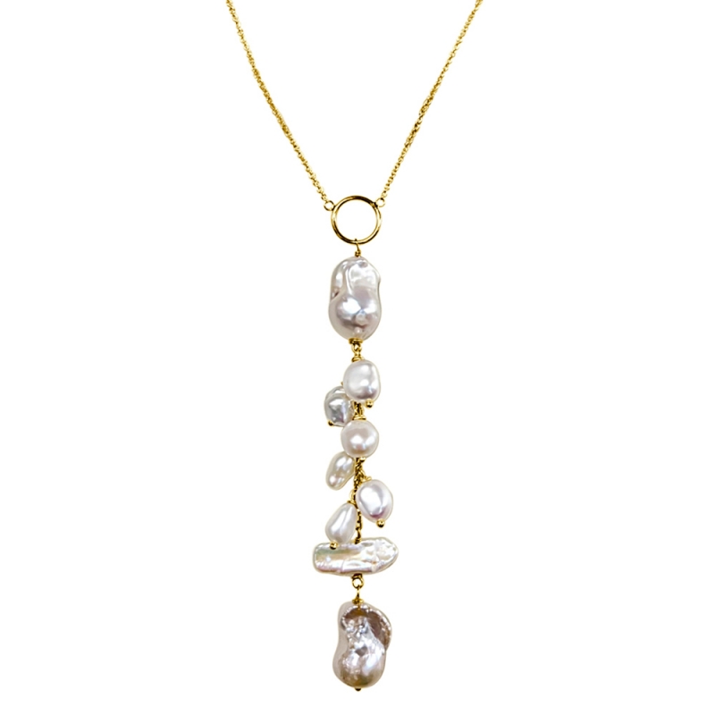 BAROQUE PEARLS AND GOLD PENDANT