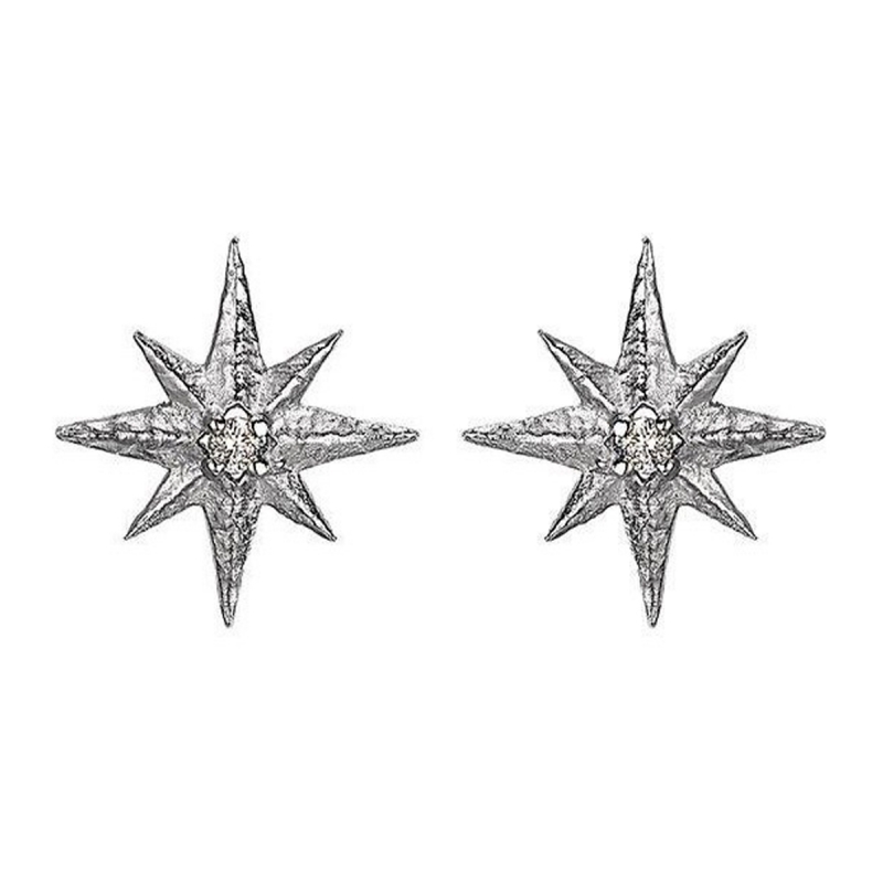 VENTS WHITE GOLD AND DIAMOND EARRINGS
