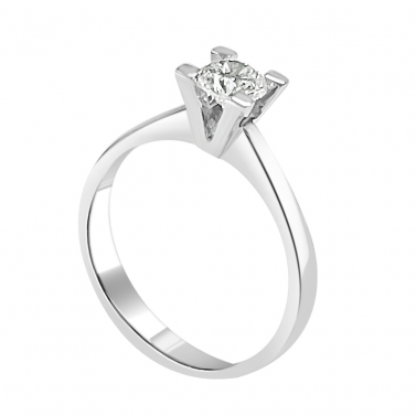 ISABEL GUARCH MALLORCA JEWELS WHITE GOLD AND DIAMOND SOLITAIRE RING
