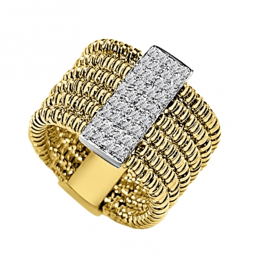 ISABEL GUARCH MALLORCA FINE JEWELRY BE GOLD YELLOW GOLD AND DIAMOND RING