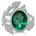 FORMENTOR GOLD AND EMERALD ENGAGEMENT RING