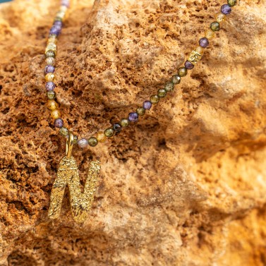 ISABEL GUARCH MALLORCA JEWELRY NOMS GOLD AND QUARTZ NECKLACE