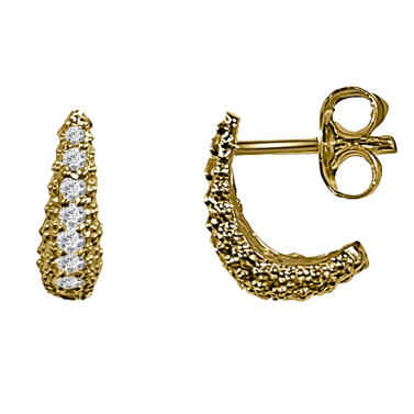 FENICIA GOLD AND DIAMOND BRIDE EARRINGS