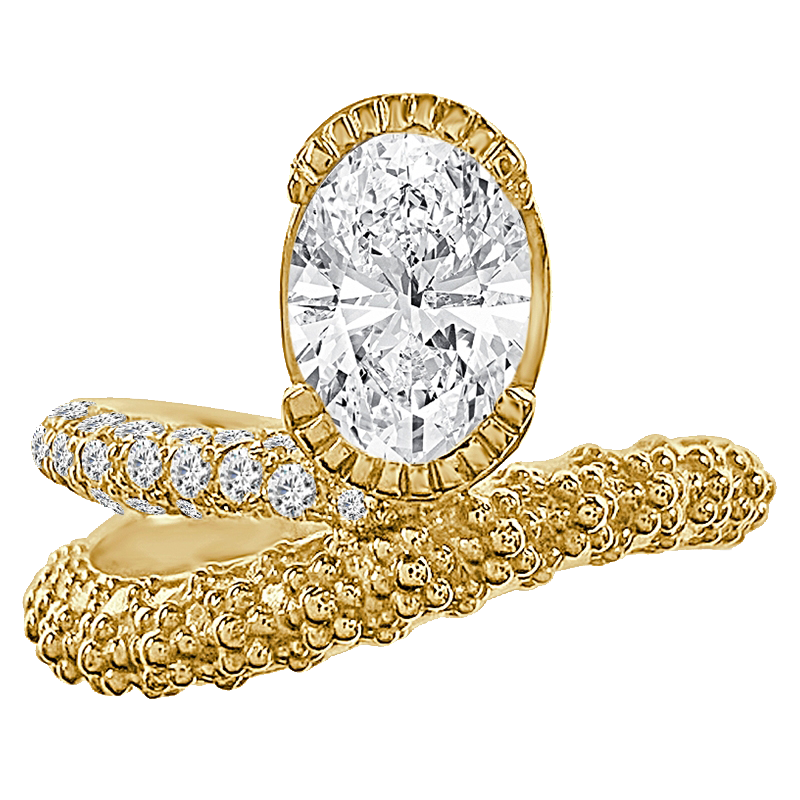 FENICIA GOLD AND DIAMOND ENGAGEMENT RING