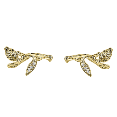 FORMENTOR GOLD AND DIAMOND BRIDE EARRINGS
