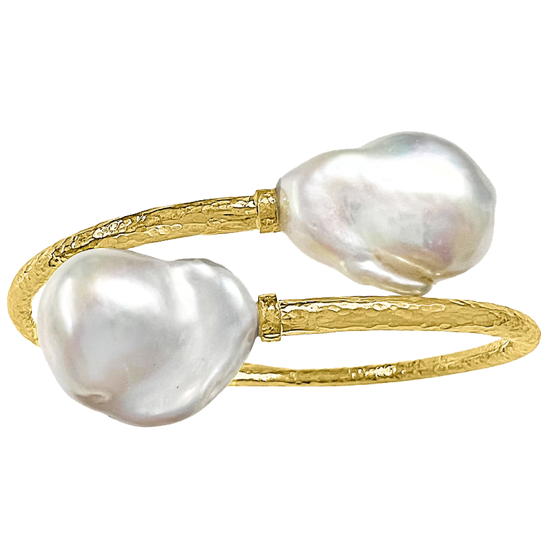 BAROQUE GOLD AND PEARL BRACELET