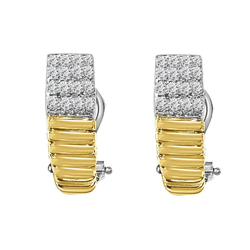 BE GOLD YELLOW GOLD AND DIAMOND EARRINGS