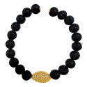 FONERS YELLOW GOLD AND LAVA BRACELET
