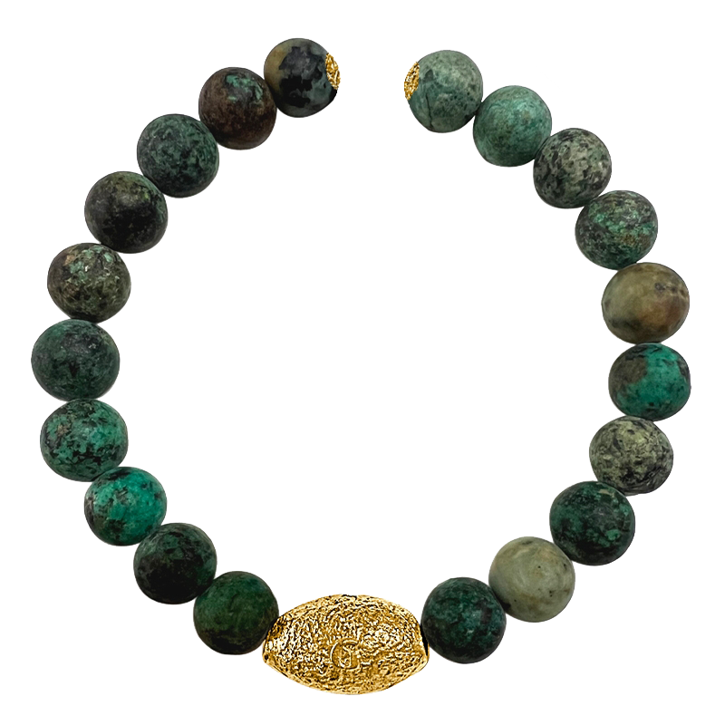FONERS YELLOW GOLD AND TURQUOISE BRACELET
