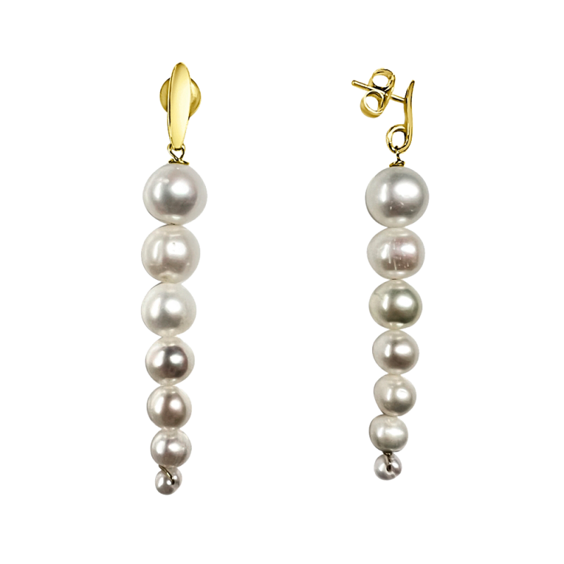 BAROQUE PEARLS AND GOLD EARRINGS