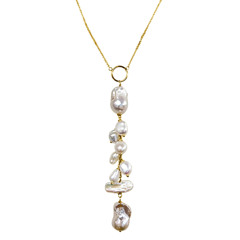 BAROQUE PEARLS AND GOLD PENDANT