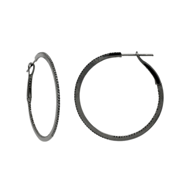 BE GOLD BLACK GOLD AND DIAMONDS HOOPS NO.2