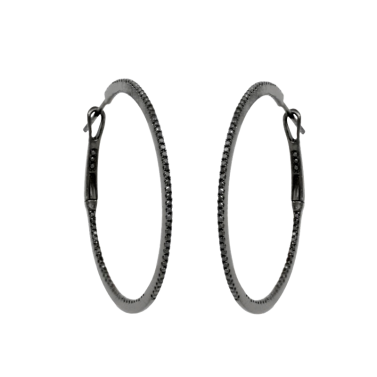 BE GOLD BLACK GOLD AND DIAMONDS HOOPS NO.2