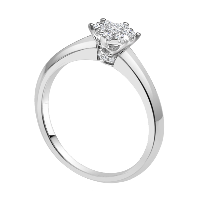 WHITE GOLD AND DIAMOND SOLITAIRE RING