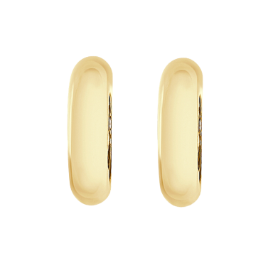 BE GOLD OVAL GOLD HOOPS