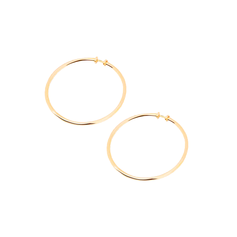 BE GOLD GOLD HOOPS