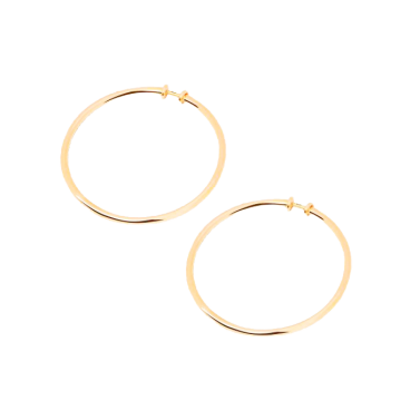 BE GOLD GOLD HOOPS