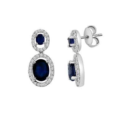 WHITE GOLD AND SAPPHIRES EARRINGS