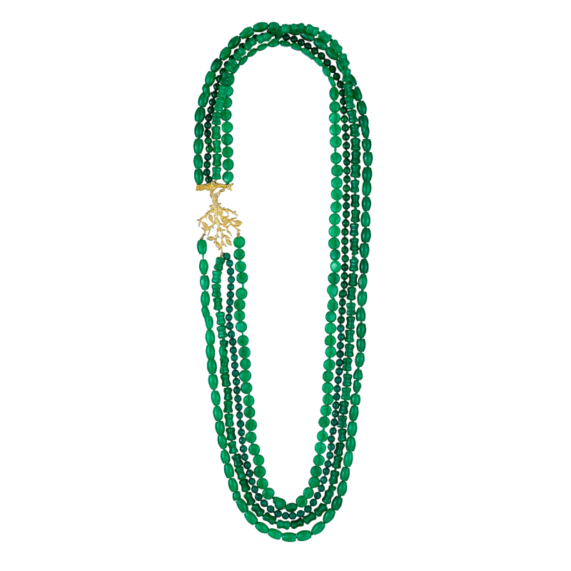 FORMENTOR GOLD AND JADE NECKLACE