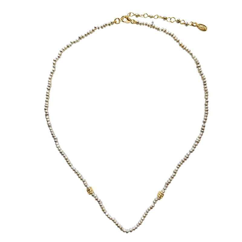 NOMS GOLD AND NATURAL PEARLS NECKLACE