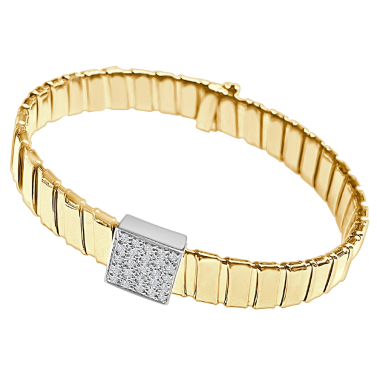 BE GOLD YELLOW GOLD AND DIAMONDS BRACELET